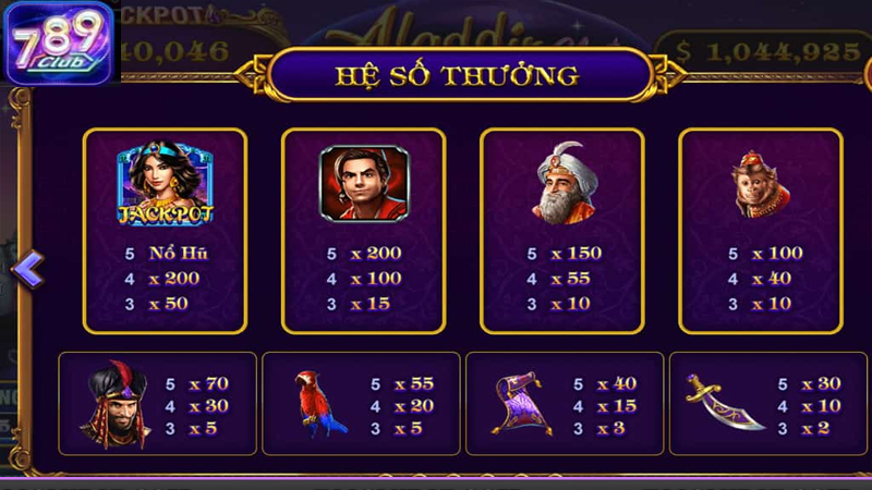 Một điểm đặc biệt của Aladdin Slots là phần thưởng jackpot