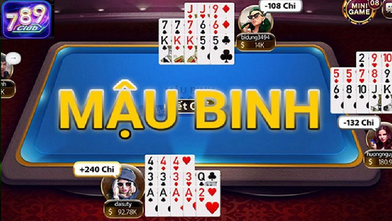Mậu Binh 789Club là phiên bản trực tuyến của trò chơi bài truyền thống